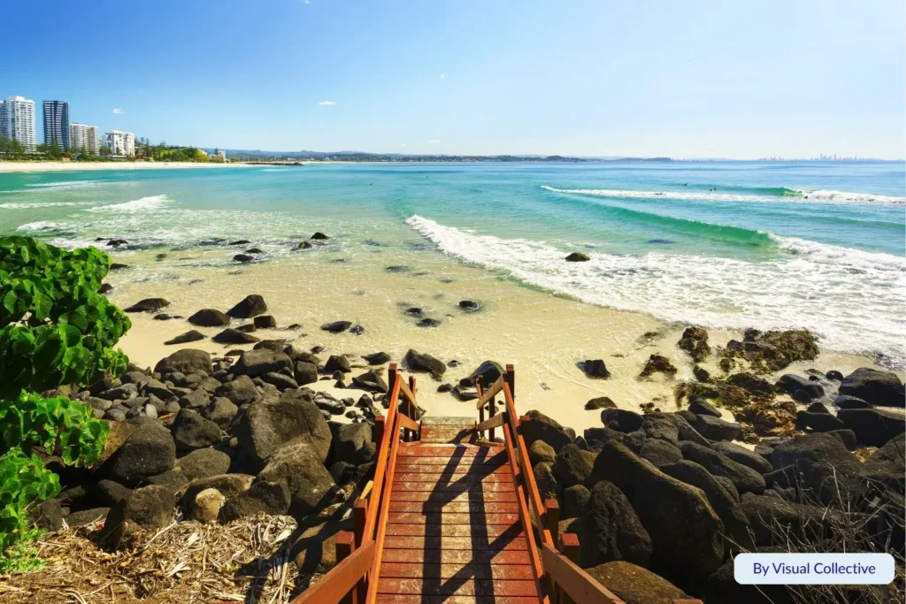 Greenmount Beach Gold Coast β beginner surfing Queensland gentle peeling waves