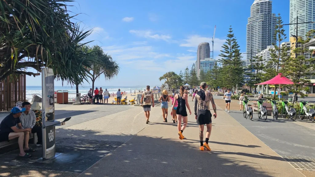 Surfers Paradise Beach promenade Gold Coast